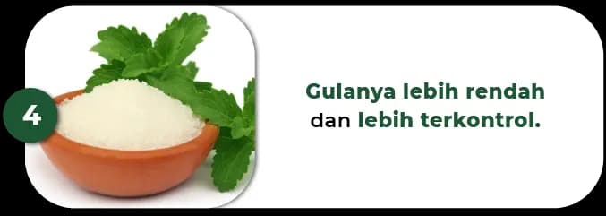 Gulanya lebih rendah dan lebih terkontrol